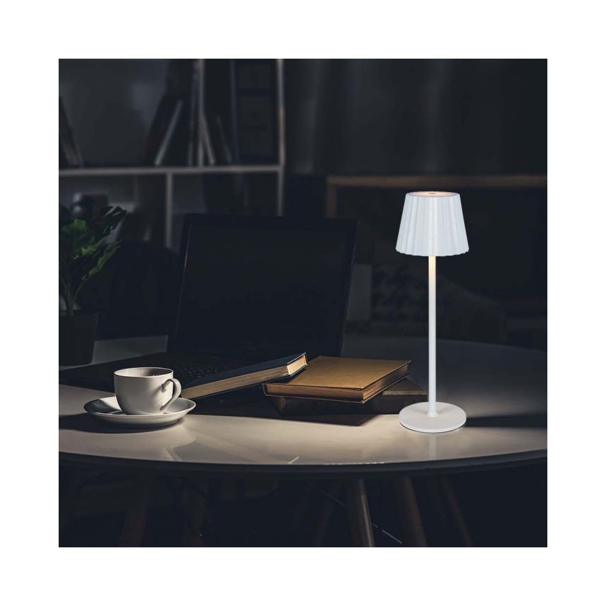 LED Lampe de table tactile rechargeable et à intensité variable LED/4W/5V 3000-6000K 1800 mAh blanc
