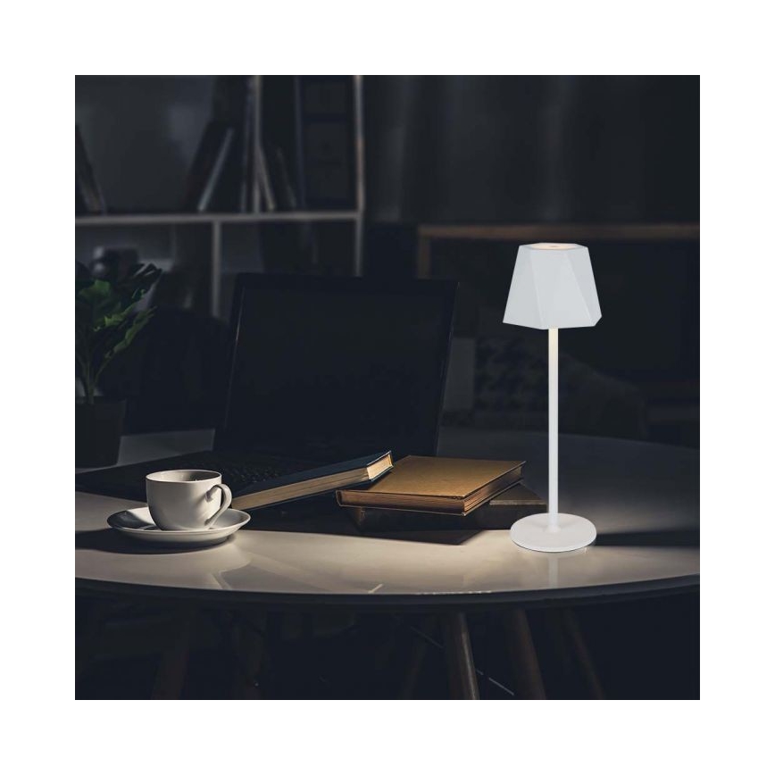 LED Lampe de table tactile rechargeable et à intensité variable LED/4W/5V 3000-6000K 1800 mAh blanc