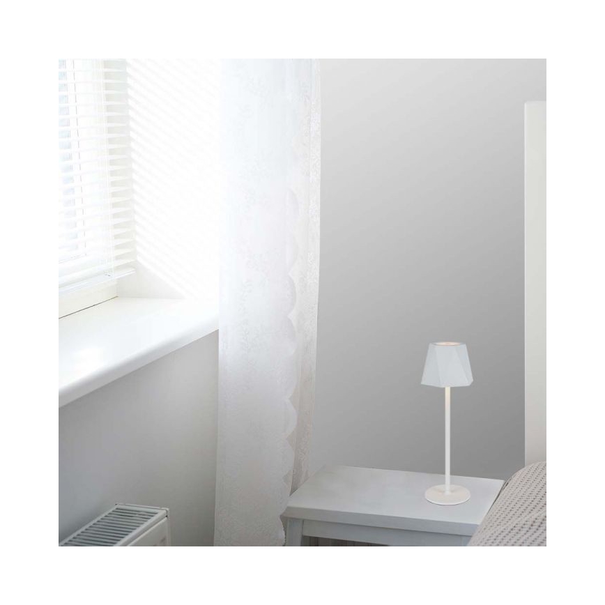 LED Lampe de table tactile rechargeable et à intensité variable LED/4W/5V 3000-6000K 1800 mAh blanc