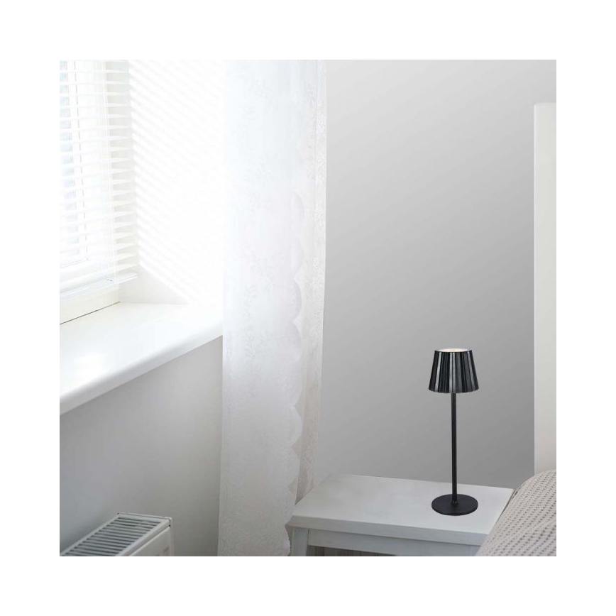 LED Lampe de table tactile rechargeable et à intensité variable LED/4W/5V 3000-6000K 1800 mAh noir