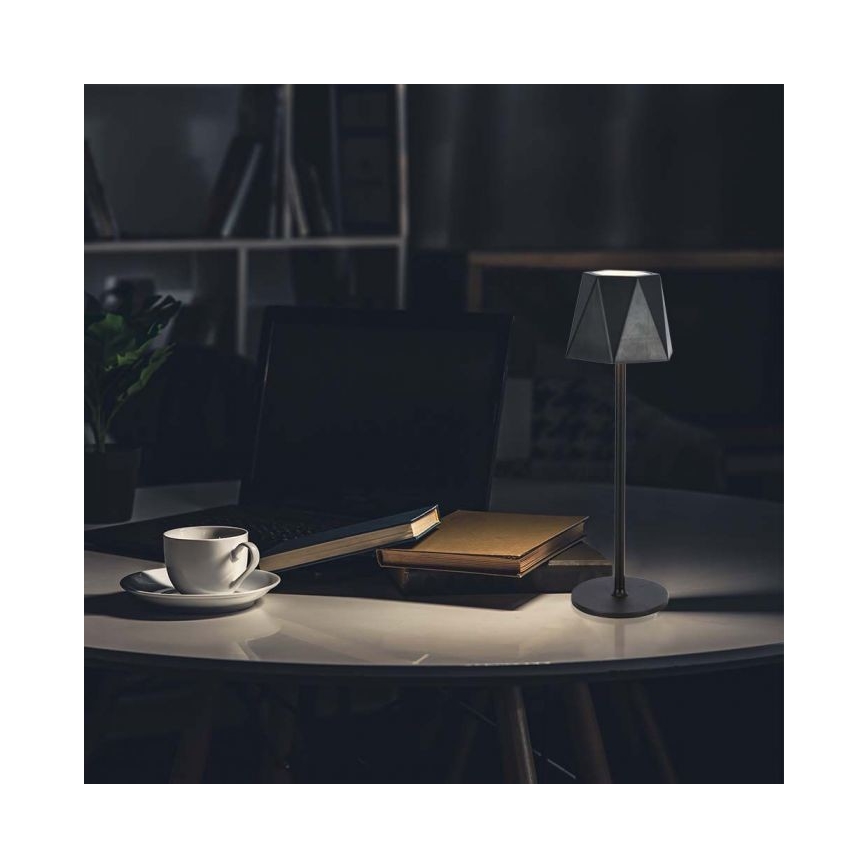 LED Lampe de table tactile rechargeable et à intensité variable LED/4W/5V 3000-6000K 1800 mAh noir