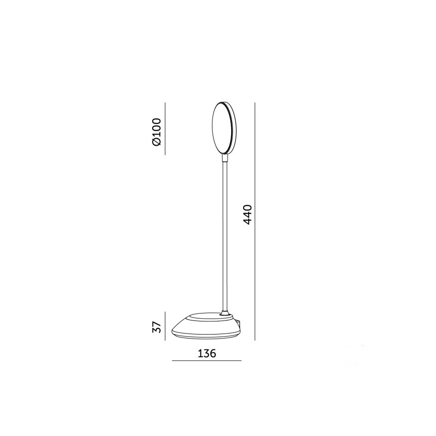 LED Lampe de table à intensité variable rechargeable VISUA LED/5W/5V 3000-5000K 1200 mAh blanc