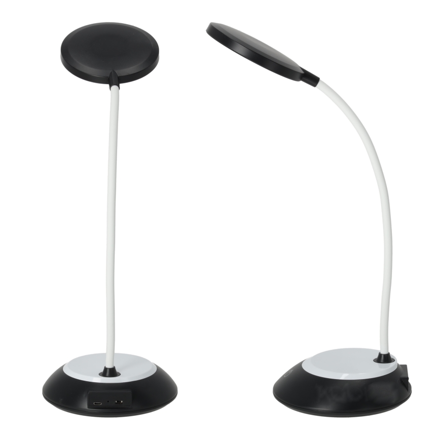LED Lampe de table à intensité variable rechargeable VISUA LED/5W/5V 3000-5000K 1200 mAh noir
