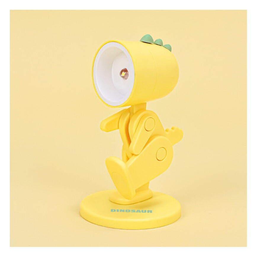 LED Lampe de table LED/0,06W/3xLR41 dinosaure jaune