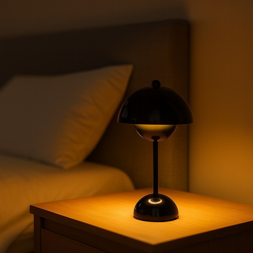 LED Lampe de table tactile rechargeable COSTA LED/3W/5V 2400 mAh 3000-6000K noire