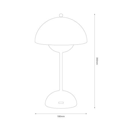 LED Lampe de table tactile rechargeable COSTA LED/3W/5V 2400 mAh 3000-6000K noire