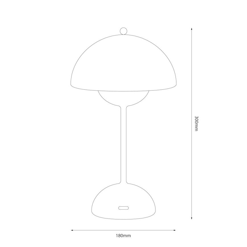 LED Lampe de table tactile rechargeable COSTA LED/3W/5V 2400 mAh 3000-6000K noire