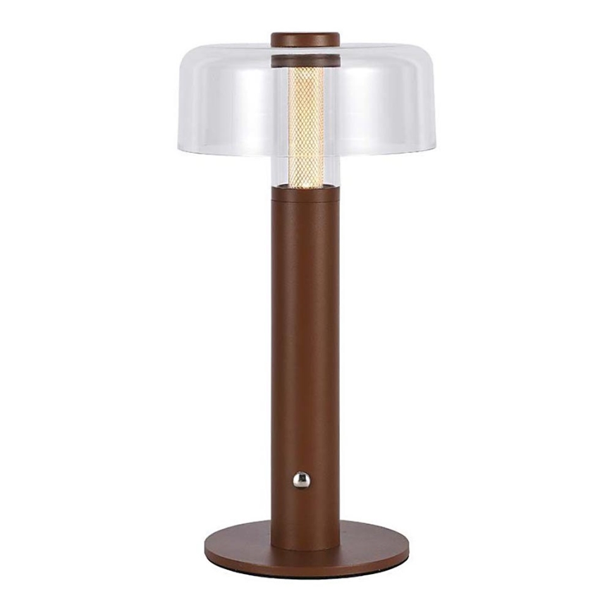 LED Lampe de table tactile rechargeable et à intensité variable LED/1W/5V 3000K 1800 mAh marron