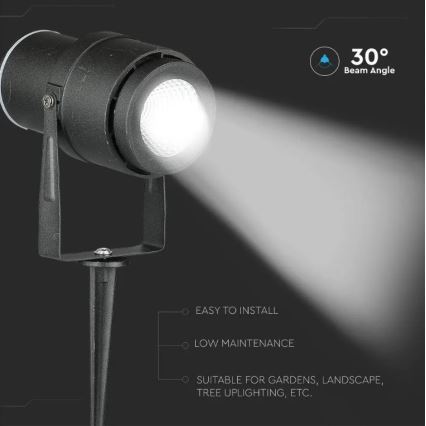 LED Lampe d'extérieur LED/12W/230V 3000K noir IP65