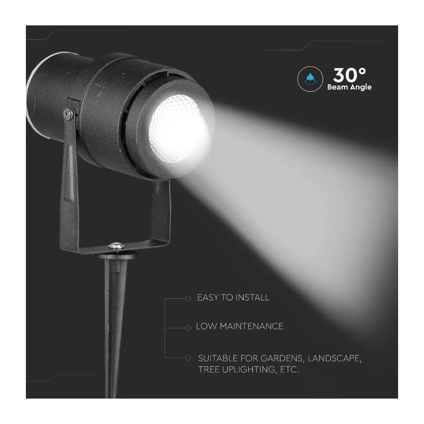 LED Lampe d'extérieur LED/12W/230V 3000K noir IP65