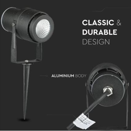 LED Lampe d'extérieur LED/12W/230V 3000K noir IP65