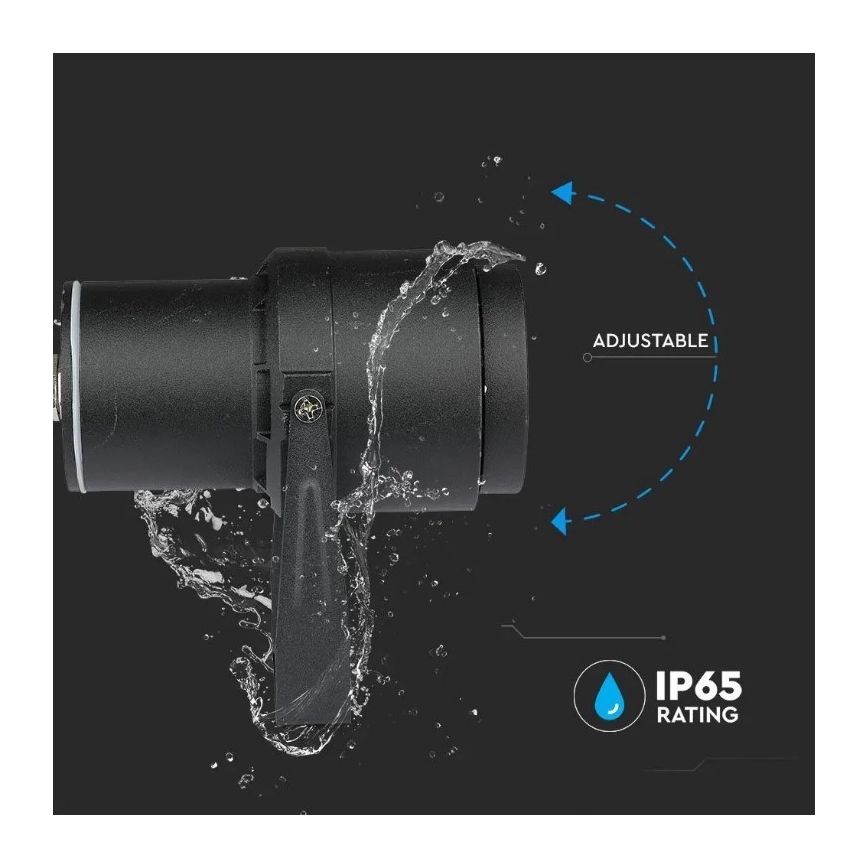 LED Lampe d'extérieur LED/12W/230V 3000K noir IP65