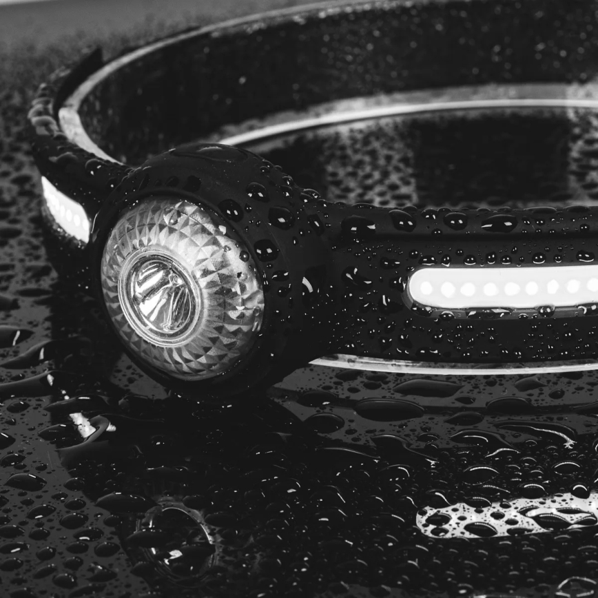 Lampe frontale LED rechargeable dimmable avec lumière rouge LED/5V IPX4 550 lm 600 mAh