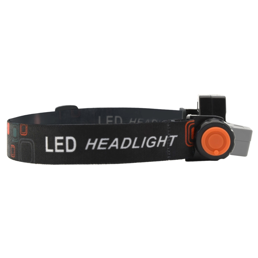 LED Lampe frontale rechargeable LED/1200mAh noire/rouge