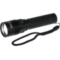 LED Lampe torche rechargeable en aluminium LED/3W/2000 mAh IPX4 noire