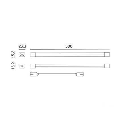 Luminaire LED sous-meuble pour culture de plantes GROWLY 2xLED/8,5W/230V blanc