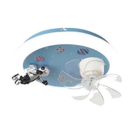 Plafonnier LED dimmable pour enfants avec ventilateur LED/48W/230V 3000/4000/6000K bleu + télécommande