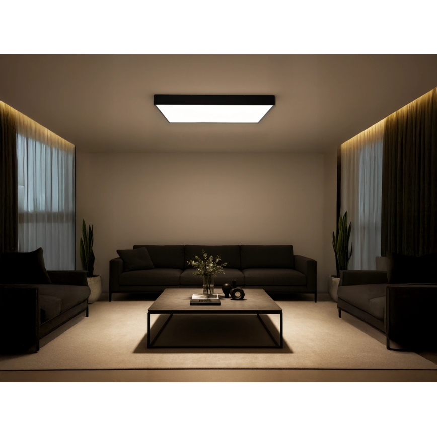 LED Plafonnier LED/340W/230V 3000/4000/6500K 100x100 cm noir
