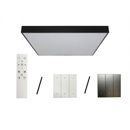 LED Plafonnier LED/340W/230V 3000/4000/6500K 100x100 cm noir
