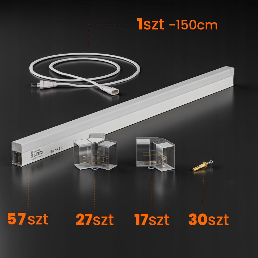 Plafonnier LED HEXAGON LED/570W/85-265V 6500K 522x298 cm IRC 90 IP44 blanc