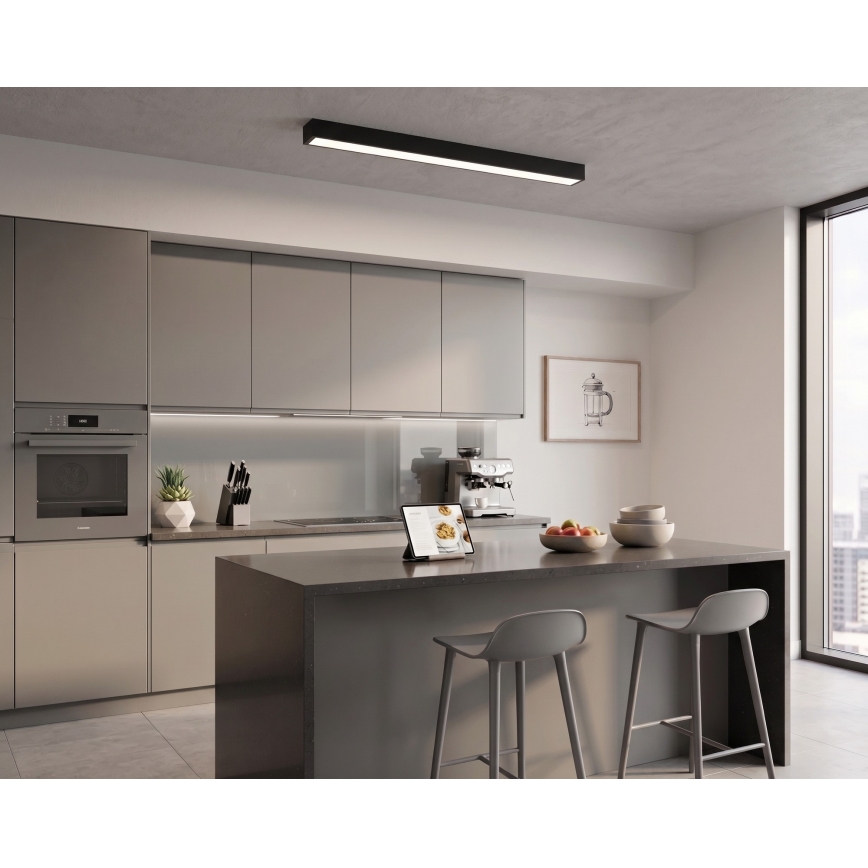 LED Plafonnier/suspension sur câble LED/44W/230V 4000K 120 cm noir