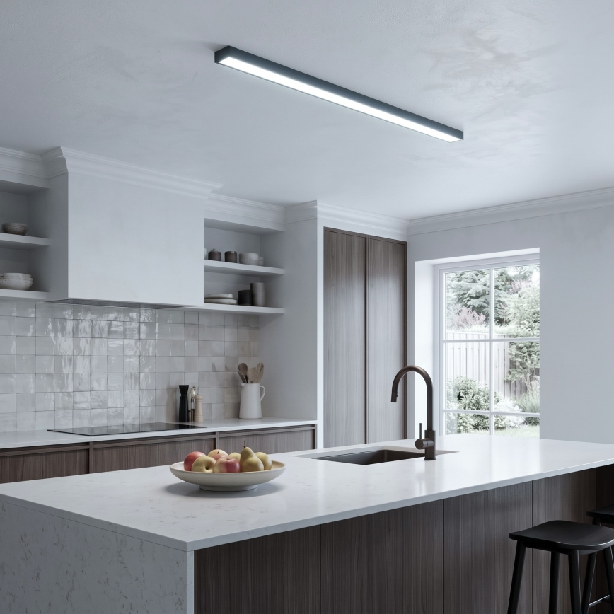 LED plafonnier/suspension sur câble LED/44W/230V 6000K 120 cm noir