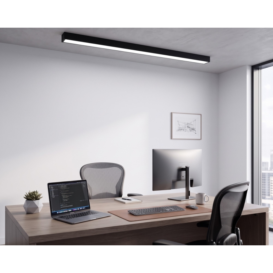 LED plafonnier/suspension sur câble LED/44W/230V 6000K 120 cm noir
