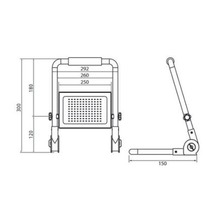 LED Projecteur avec support ADVIVE WORK LED/100W/230V IP65