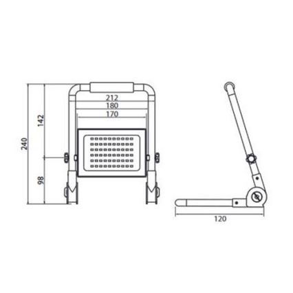 LED Projecteur avec support ADVIVE WORK LED/50W/230V IP65