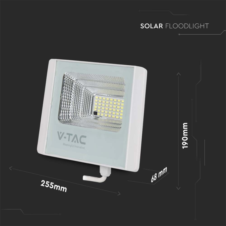LED Projecteur solaire d'extérieur LED/20W/3,2V IP65 6400K + télécommande