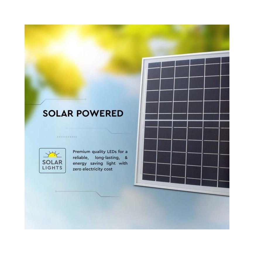 LED Projecteur solaire extérieur LED/20W/3,2V IP65 4000K + Télécommande