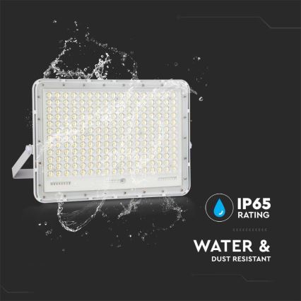 LED Projecteur solaire extérieur LED/30W/3,2V 4000K blanc IP65 + télécommande