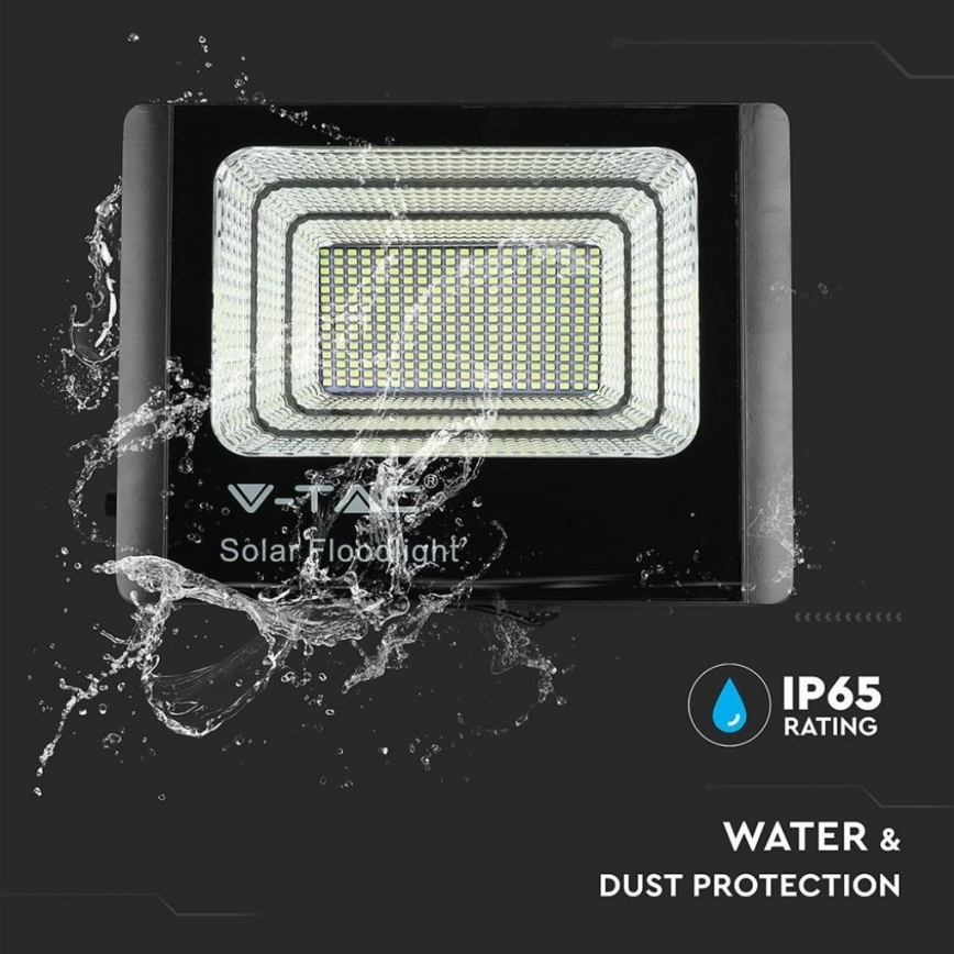 LED Projecteur solaire extérieur LED/40W/10V IP65 6000K + Télécommande