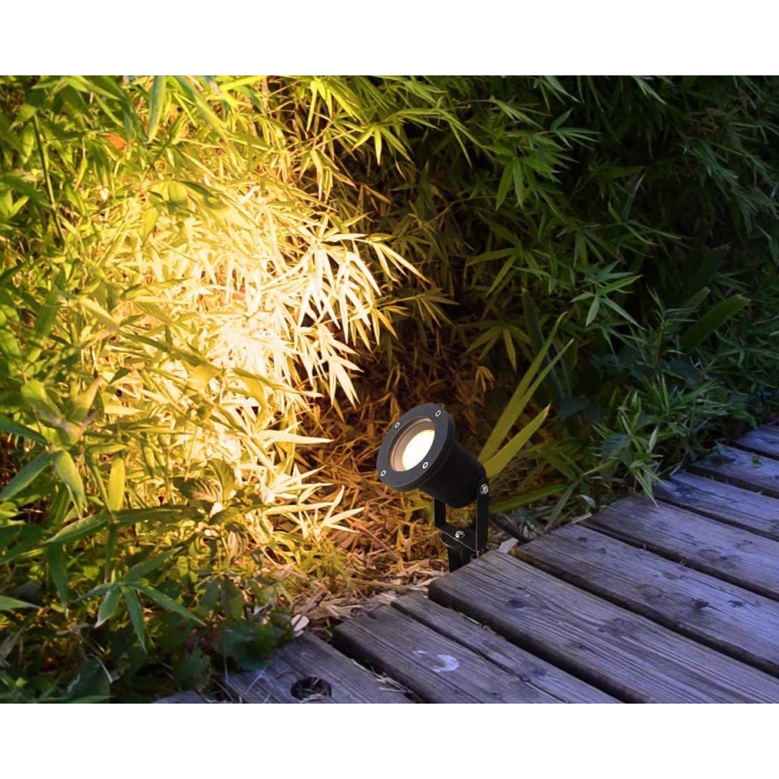 LED RGBW Lampe extérieure dimmable BLAKE 1xGU10/4,8W/230V IP65 + télécommande