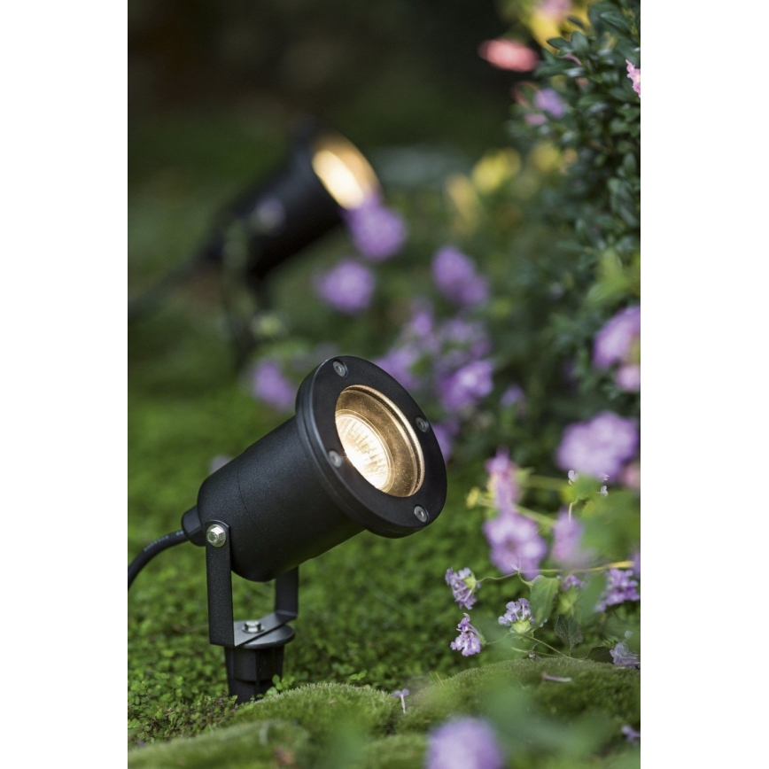 LED RGBW Lampe extérieure dimmable BLAKE 1xGU10/4,8W/230V IP65 + télécommande