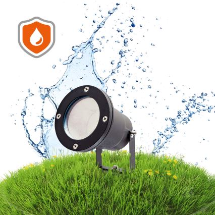 LED RGBW Lampe extérieure dimmable BLAKE 1xGU10/4,8W/230V IP65 + télécommande