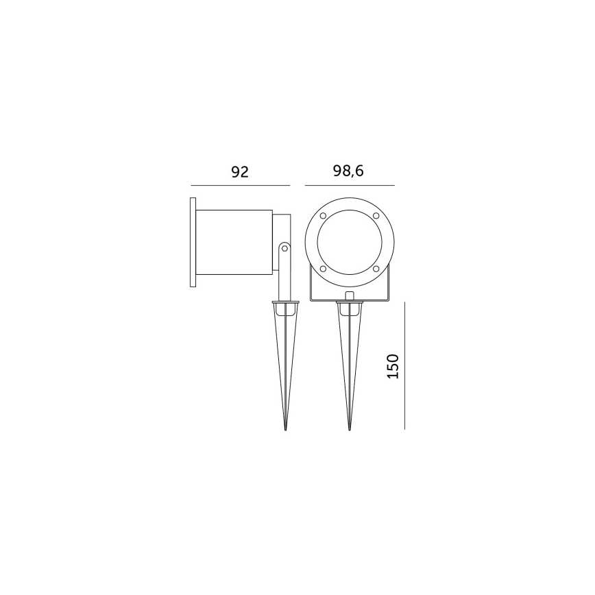 LED RGBW Lampe extérieure dimmable BLAKE 1xGU10/6W/230V IP65 + télécommande