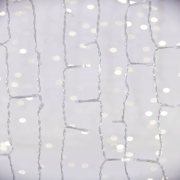 LED Rideau d'extérieur CURTAIN 480xLED/8,4W/230V 3x3 m IP44 blanc froid