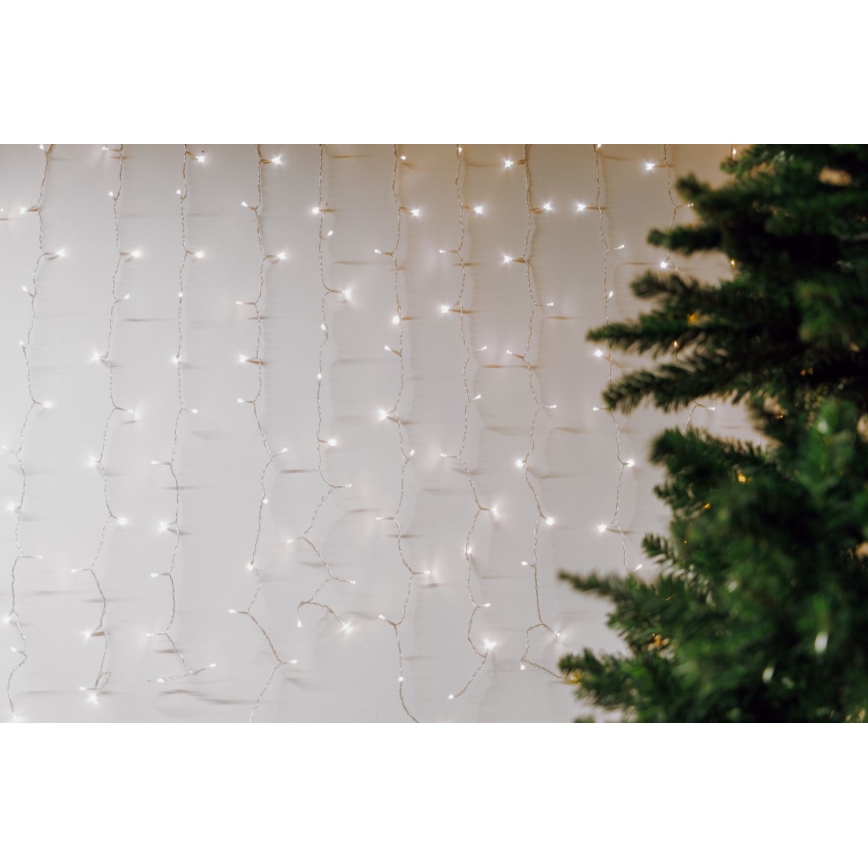 LED Rideau d'extérieur CURTAIN 480xLED/8,4W/230V 3x3 m IP44 blanc froid