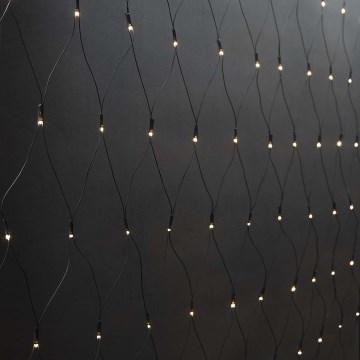 LED Rideau lumineux de Noël extérieur 160xLED/7 fonctions 5m IP44 blanc chaud