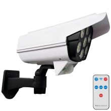 LED Solar maketa bezpečnostní kamery avec détecteur KAMERA LED/1W/3,7V IP44 + télécommande
