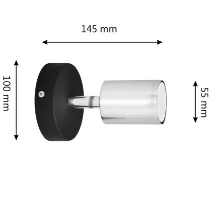 LED Spot mural LED TUNE 1xGU10/4,8W/230V chrome mat/noir