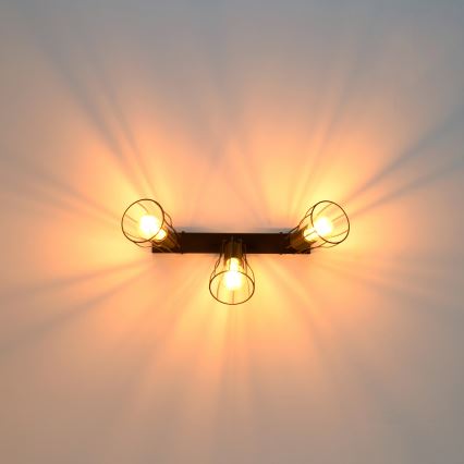 LED Spot TUBE II 3xE27/15W/230V noir