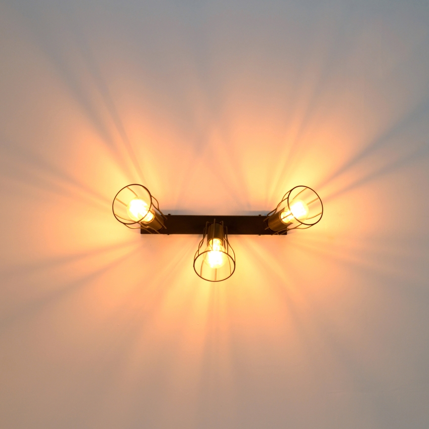 LED Spot TUBE II 3xE27/15W/230V noir