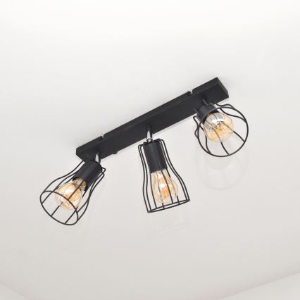 LED Spot TUBE II 3xE27/15W/230V noir