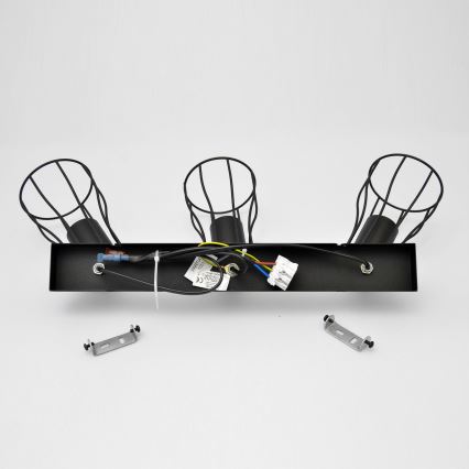 LED Spot TUBE II 3xE27/15W/230V noir