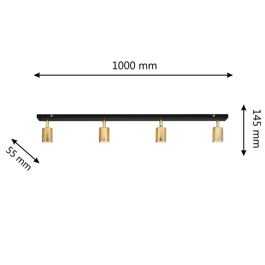 LED Spot TUNE 4xGU10/4,8W/230V doré/noir