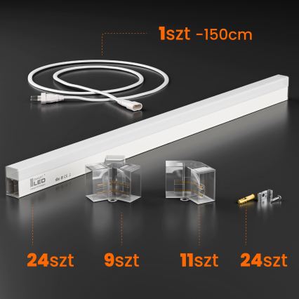 Plafonnier LED dimmable HEXAGON LED/192W/85-265V 5000K 160x221 cm CRI 90 IP54 blanc