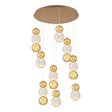 LED Suspension CREMONA LED/51W/230V 3000K doré