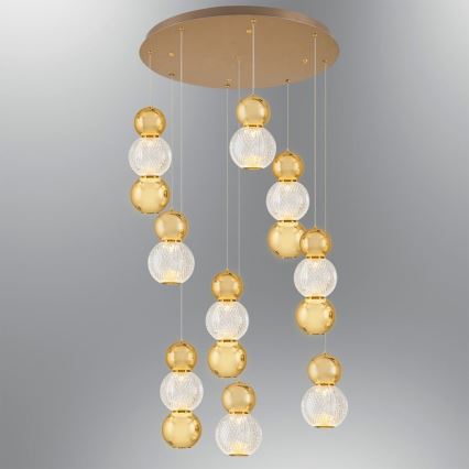 LED Suspension CREMONA LED/51W/230V 3000K doré